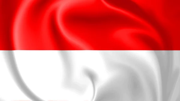 Flaga Indonezji Macha Wietrze Część Serii — Zdjęcie stockowe