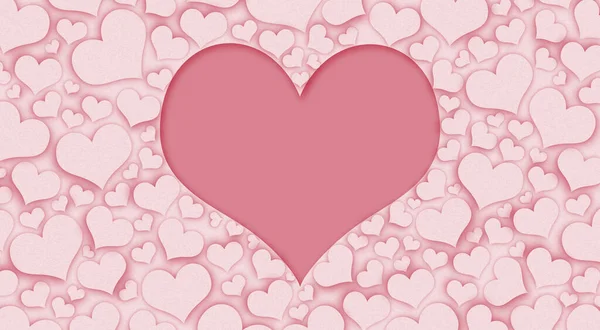 Fondo Del Día San Valentín Con Corazones Lugar Para Texto —  Fotos de Stock