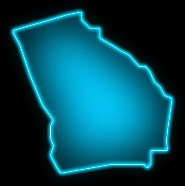Geórgia Mapa Azul Brilho Futurista — Fotografia de Stock