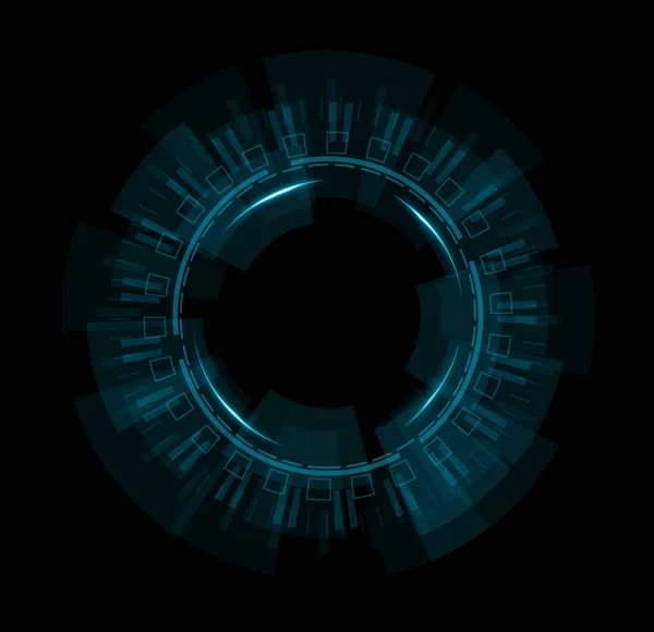 ホログラフィック ハード サークル ブルーの未来的なデザイン — ストック写真