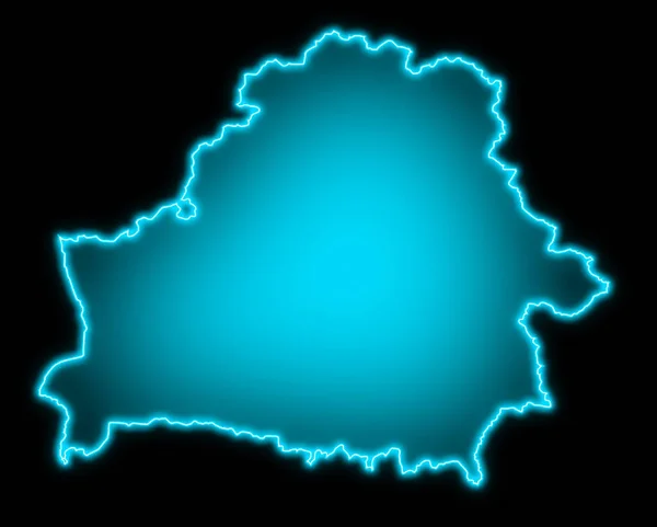 Mapa Belarus Azul Brillo Diseño Futurista — Foto de Stock