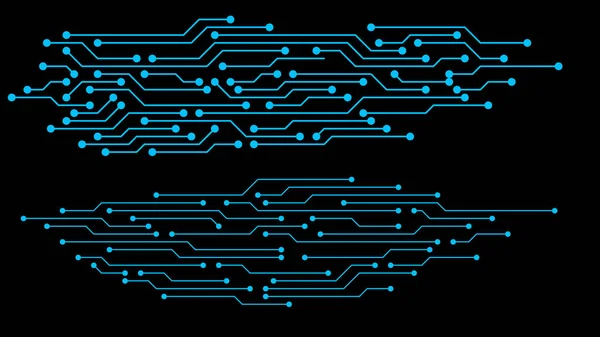 Línea Chips Circuito Azul Placa Principal Para Diseño Tecnología Futurista — Foto de Stock