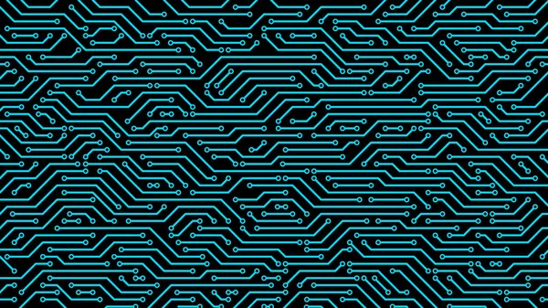 回路基板青シームレスパターン 技術的背景 ロイヤリティフリーのストック写真
