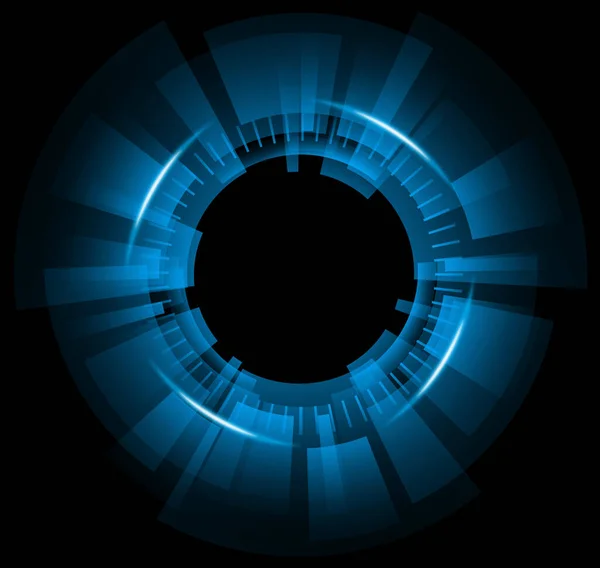 Hud Kruh Modrá Záře Holografický Futuristickým Designem — Stock fotografie
