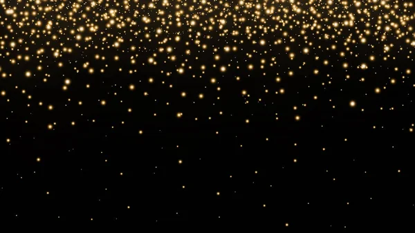 Gult Glitter Partikel Ljus Falla Transparent — Stockfoto