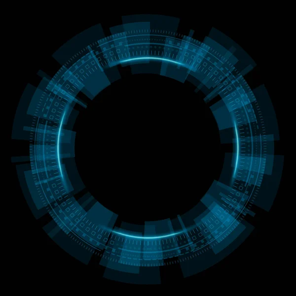 Modrý Kruh Hud Holografický Futuristický Design — Stock fotografie
