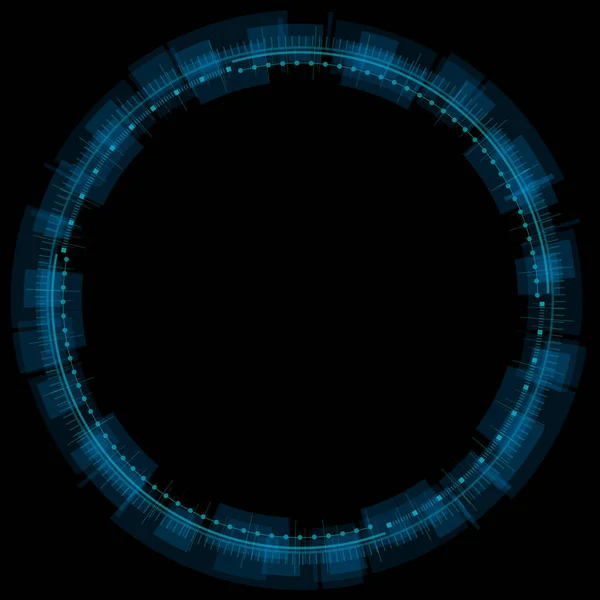 薄い円で未来的な青の輝きを — ストック写真
