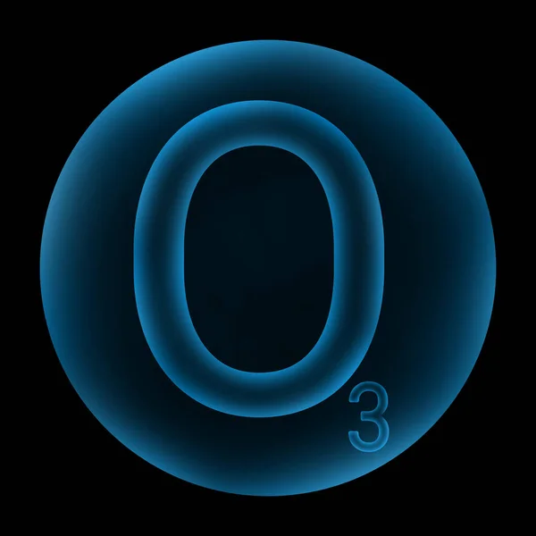 Ozon Blue Glow Futuristic Design — Stock Photo, Image