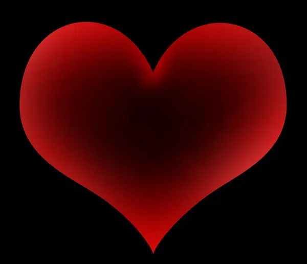 Red Glow Love Heart Symbol — Stock Photo, Image