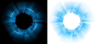 hud dairesi mavi parlak holografik fütüristik tasarım arka planına sahip 