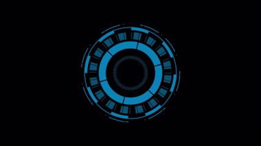 Daire Mavi Holografik Sonsuz ya da Sonsuz Döngü Fütüistik Teknoloji Arayüzü.
