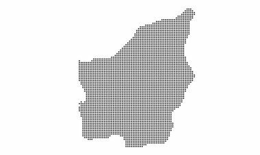 San Marino dotted map with grunge texture in dot style. Abstract vector illustration of a country map with halftone effect for infographic.