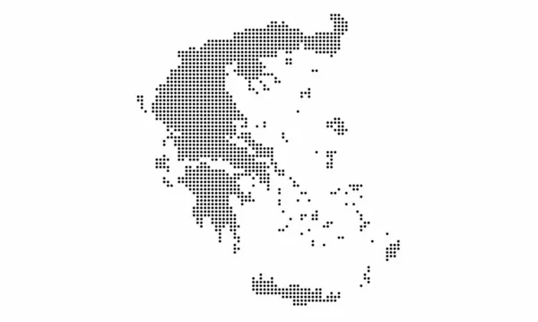 Grécia Mapa Pontilhado Com Textura Grunge Estilo Ponto Ilustração Vetorial — Vetor de Stock