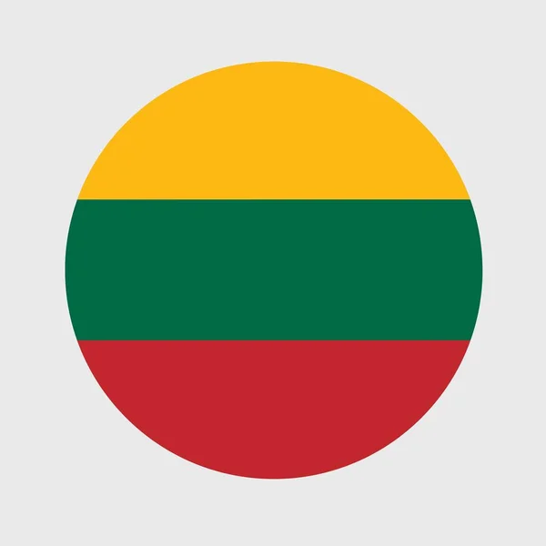 Litvanya Bayrağı Şeklindeki Düz Merminin Vektör Çizimi Resmi Ulusal Bayrak — Stok Vektör