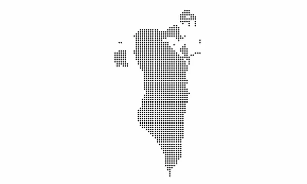 Bahrein Mapa Pontilhado Com Textura Grunge Estilo Ponto Ilustração Vetorial — Vetor de Stock