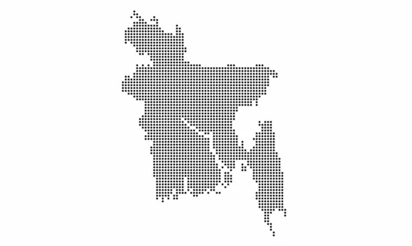Bangladesch Punktierte Landkarte Mit Grunge Textur Punktestil Abstrakte Vektorillustration Einer — Stockvektor