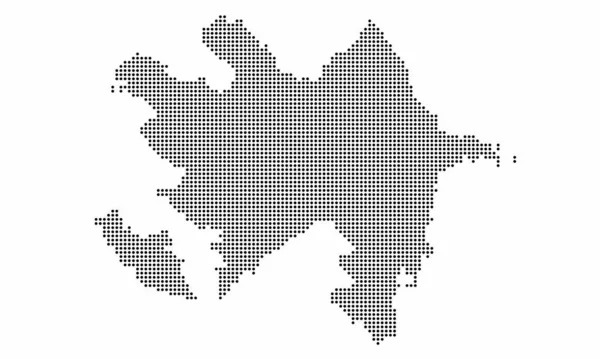 Azerbeidzjan Gestippelde Kaart Met Grunge Textuur Dot Stijl Abstracte Vectorillustratie — Stockvector