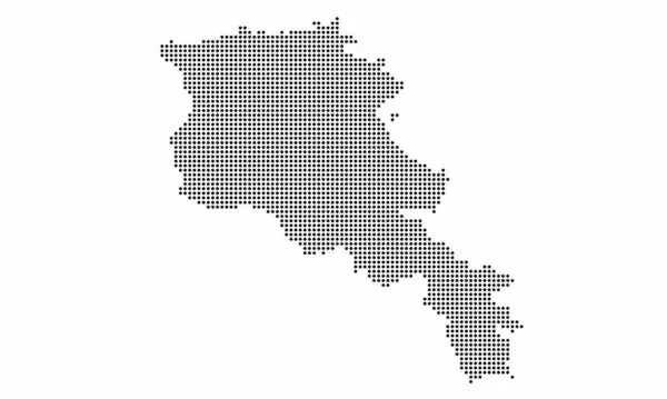 Armenia Mapa Punteado Con Textura Grunge Estilo Punto Ilustración Vectorial — Archivo Imágenes Vectoriales