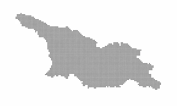 Georgia Mapa Pontilhado Com Textura Grunge Estilo Ponto Ilustração Vetorial — Vetor de Stock