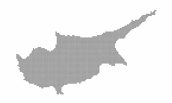 Cyprus Gestippelde Kaart Met Grunge Textuur Dot Stijl Abstracte Vectorillustratie — Stockvector