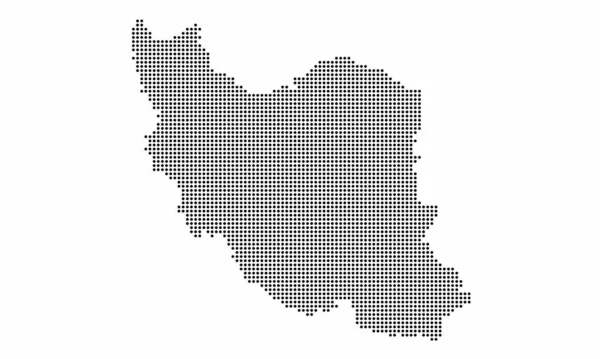 Mapa Pontilhado Irã Com Textura Grunge Estilo Ponto Ilustração Vetorial — Vetor de Stock