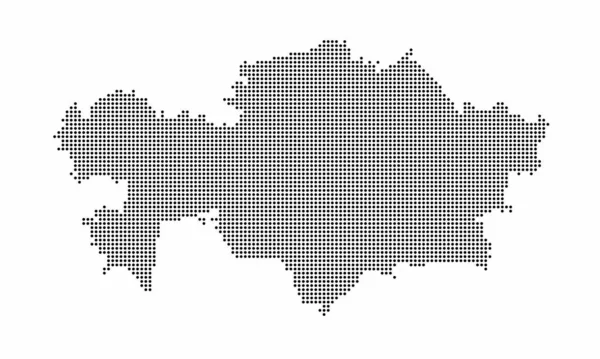 Cazaquistão Mapa Pontilhado Com Textura Grunge Estilo Ponto Ilustração Vetorial — Vetor de Stock