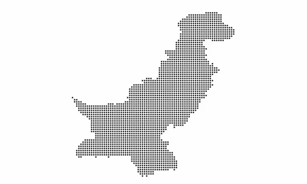Paquistão Mapa Pontilhado Com Textura Grunge Estilo Ponto Ilustração Vetorial — Vetor de Stock