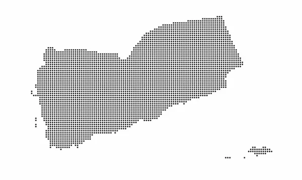Mapa Pontilhado Iêmen Com Textura Grunge Estilo Ponto Ilustração Vetorial — Vetor de Stock