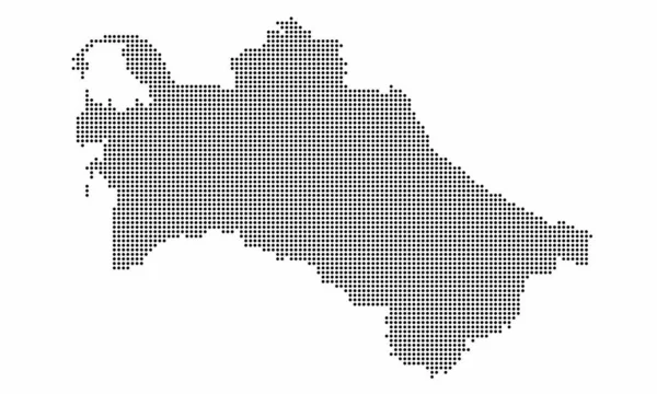 Turcomenistão Mapa Pontilhado Com Textura Grunge Estilo Ponto Ilustração Vetorial — Vetor de Stock