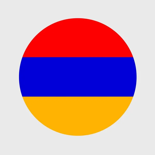 Vektor Illustration Platt Rund Form Armenien Flagga Officiella Nationella Flagga — Stock vektor