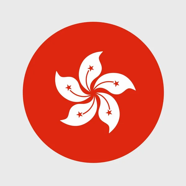 Vector Illustration Flat Shaped Hong Kong Flag Official National Flag — Stock Vector