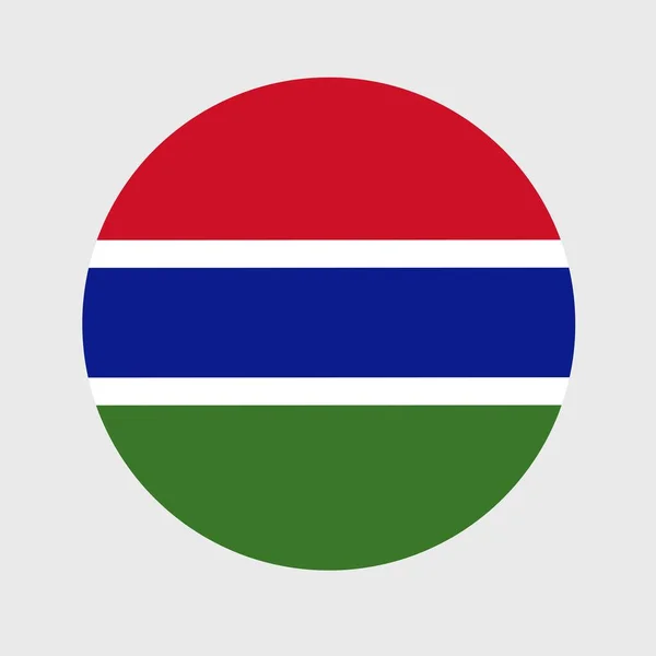 Gambiya Bayrağı Şeklindeki Düz Merminin Vektör Çizimi Resmi Ulusal Bayrak — Stok Vektör