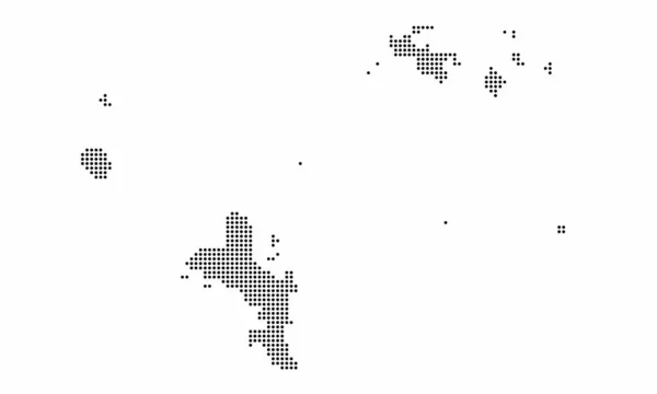 Seszele Wykropkowane Mapę Grunge Tekstury Stylu Kropki Streszczenie Wektorowej Ilustracji — Wektor stockowy