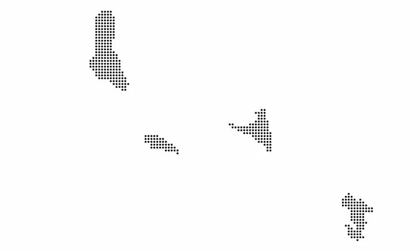 Komoren Punktierte Landkarte Mit Grunge Textur Punktestil Abstrakte Vektorillustration Einer — Stockvektor
