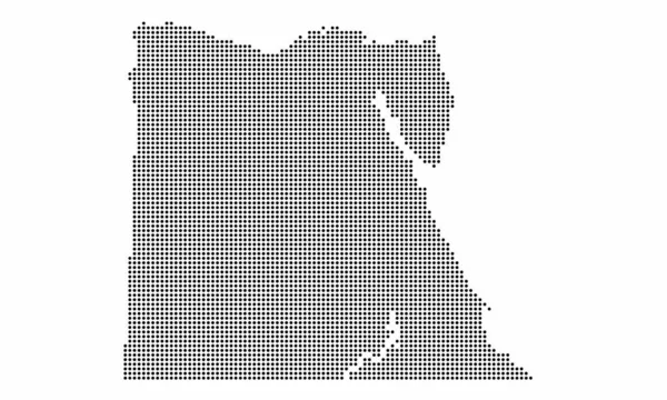 Egito Mapa Pontilhado Com Textura Grunge Estilo Ponto Ilustração Vetorial —  Vetores de Stock
