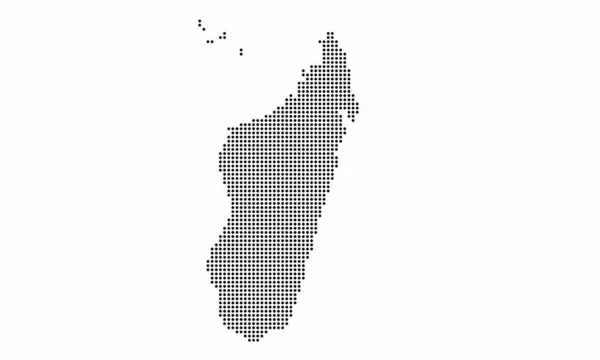 Madagaskar Punktierte Landkarte Mit Grunge Textur Punktstil Abstrakte Vektorillustration Einer — Stockvektor