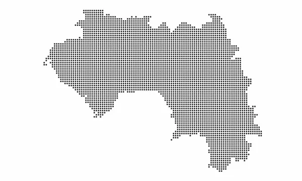 Mapa Punteado Guinea Con Textura Grunge Estilo Punto Ilustración Vectorial — Vector de stock