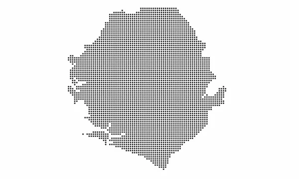 Serra Leoa Mapa Pontilhado Com Textura Grunge Estilo Ponto Ilustração — Vetor de Stock