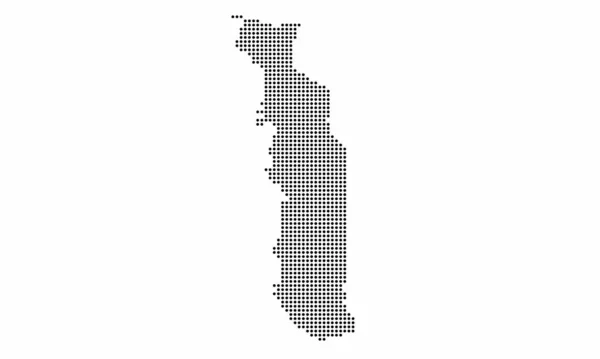 Togo Mapa Pontilhado Com Textura Grunge Estilo Ponto Ilustração Vetorial — Vetor de Stock