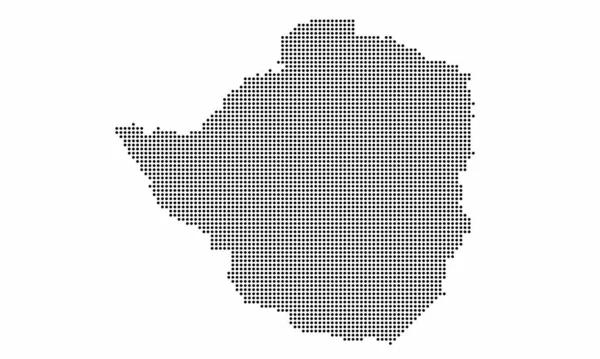 Zimbábue Mapa Pontilhado Com Textura Grunge Estilo Ponto Ilustração Vetorial — Vetor de Stock