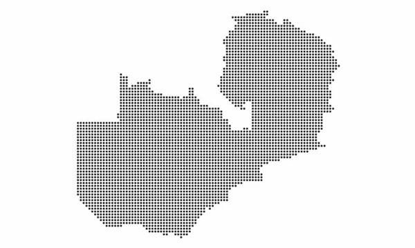 Zâmbia Mapa Pontilhado Com Textura Grunge Estilo Ponto Ilustração Vetorial — Vetor de Stock