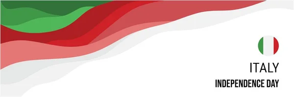 Itálie Den Nezávislosti Nebo Národní Den Banner Vektor Design Abstraktní — Stockový vektor