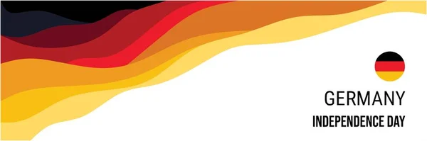 Almanya Nın Bağımsızlık Günü Veya Ulusal Bayrak Taşıyıcı Tasarımı Soyut — Stok Vektör