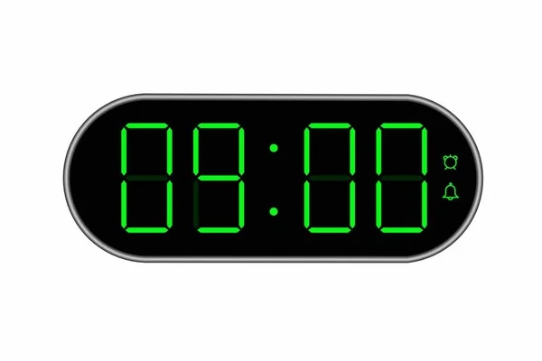 Vector Flat Picture Digital Clock Showing 디지털 시계의 디지털 디자인으로 — 스톡 벡터
