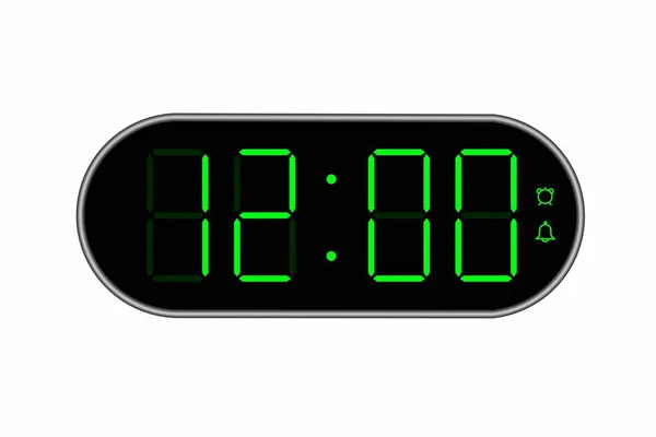 Vector Flat Illustration Digital Clock Showing 디지털 시계의 디지털 디자인으로 — 스톡 벡터