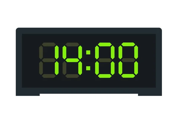 デジタル時計表示のベクトルフラットイラスト14 デジタル番号デザインのアラームのイラスト 時間の時計アイコン 腕時計 アラーム記号 — ストックベクタ