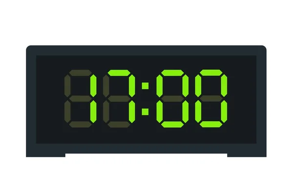 数字时钟的矢量平面插图显示17 用数字数字设计说明报警情况 一个小时的时钟图标 警示牌 — 图库矢量图片