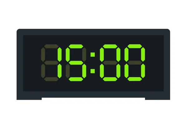 显示15 00的数字时钟的矢量平面插图 用数字数字设计说明报警情况 一个小时的时钟图标 警示牌 — 图库矢量图片