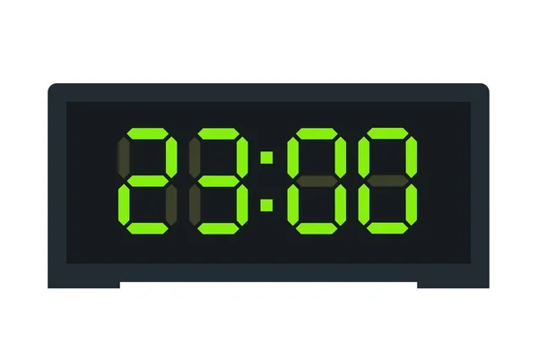 显示23 00的数字时钟的矢量平面插图 用数字数字设计说明报警情况 一个小时的时钟图标 警示牌 — 图库矢量图片