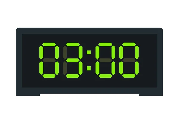 显示03 00的数字时钟的矢量平面插图 用数字数字设计说明报警情况 一个小时的时钟图标 警示牌 — 图库矢量图片